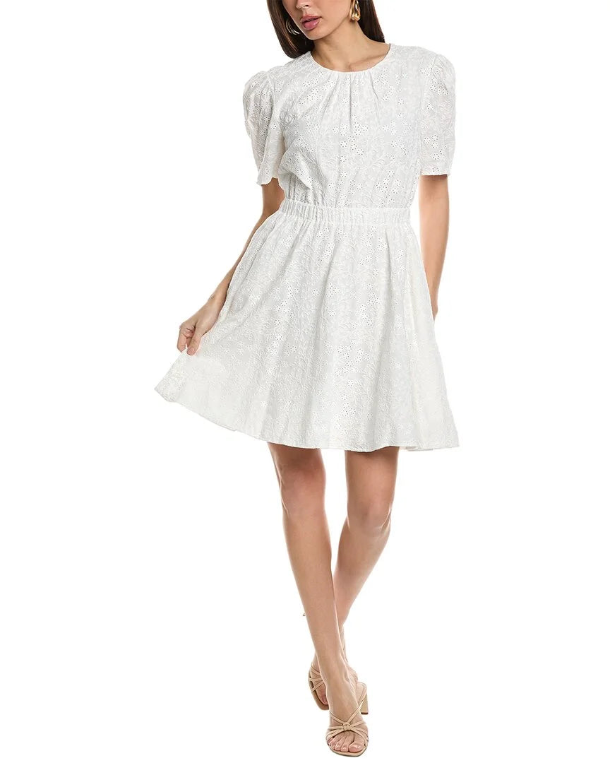 White Eyelet Mini Dress R683908