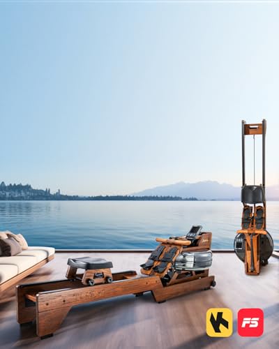Oak Wood Water Rowing Machine with Monitor P6142