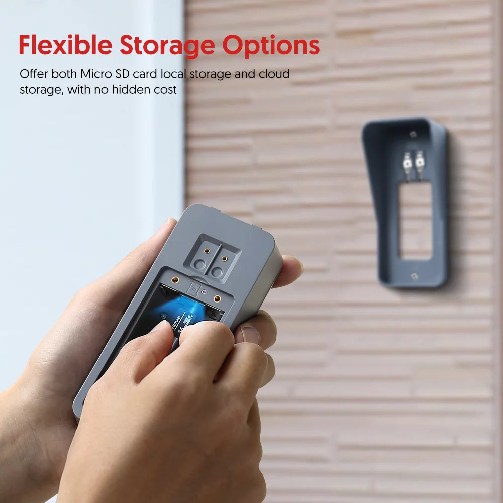 Wireless Video Doorbell Camera 1080P WiFi with Chime and Batteries Black R54536
