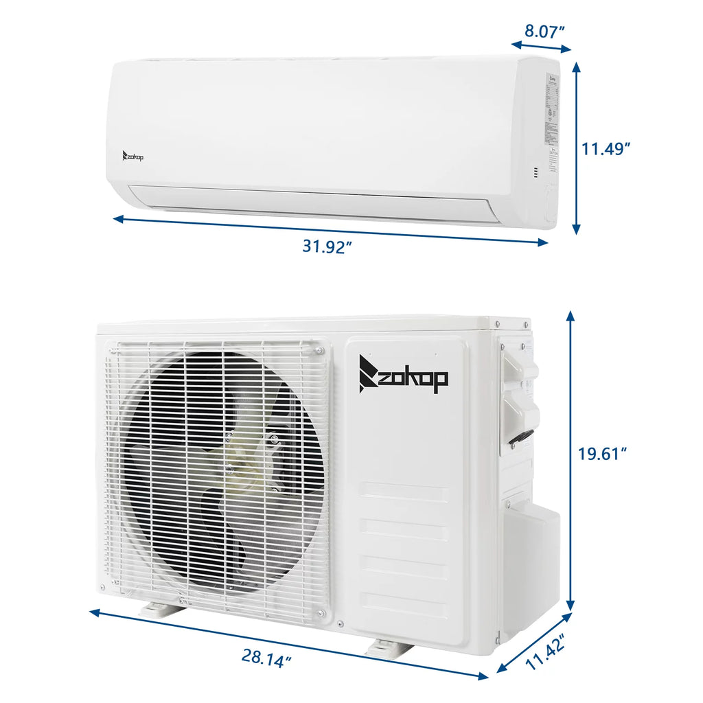 9000 BTU Wifi Enabled 19 Seer Mini Split Air Conditioner & Heater N9714