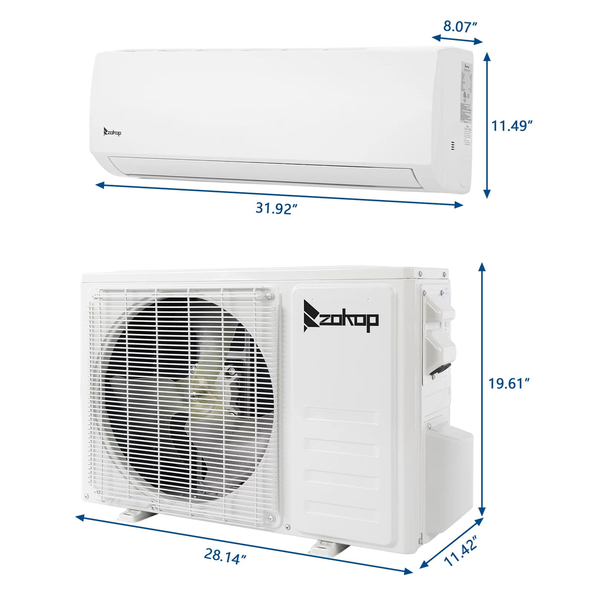 9000 BTU Wifi Enabled 19 Seer Mini Split Air Conditioner & Heater N9714