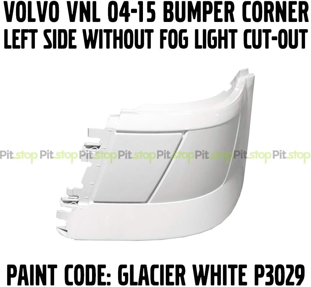 White Bumper Corner Left Driver Side Without Fog Light Cut-out K6473