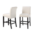 White Velvet Counter Chair Set of 2 A25203
