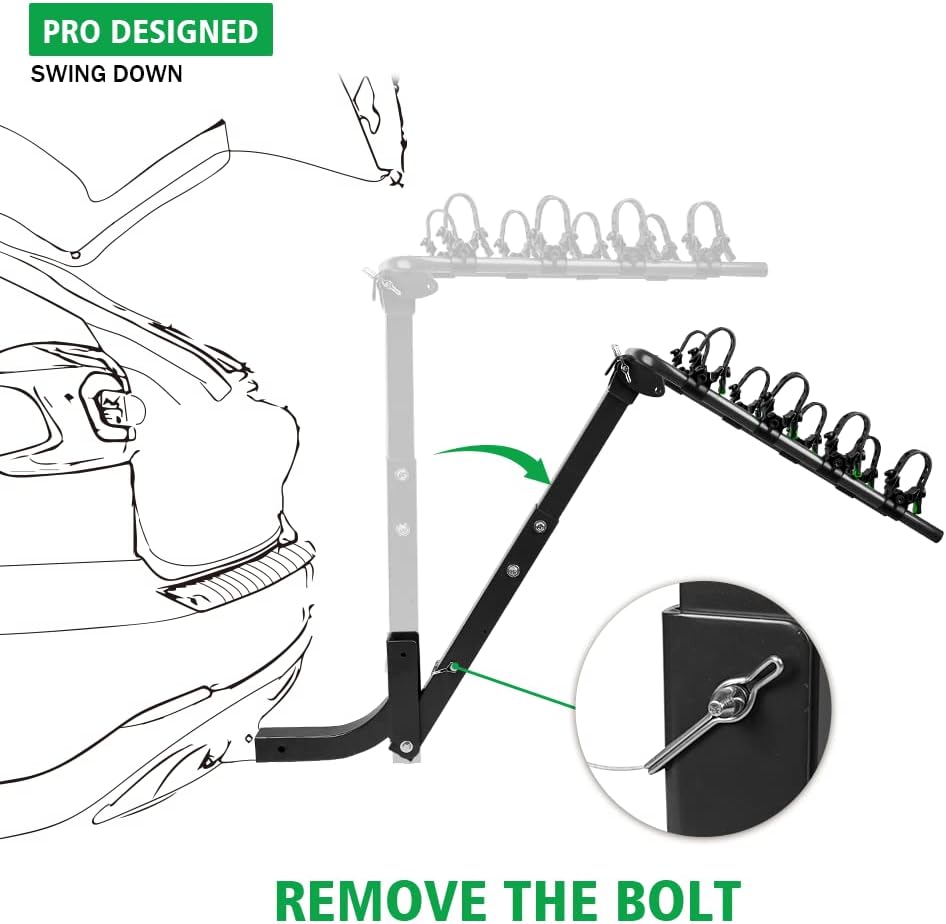 4 Bike Hitch Rack with 2-Inch Receiver Double Foldable Rack U492