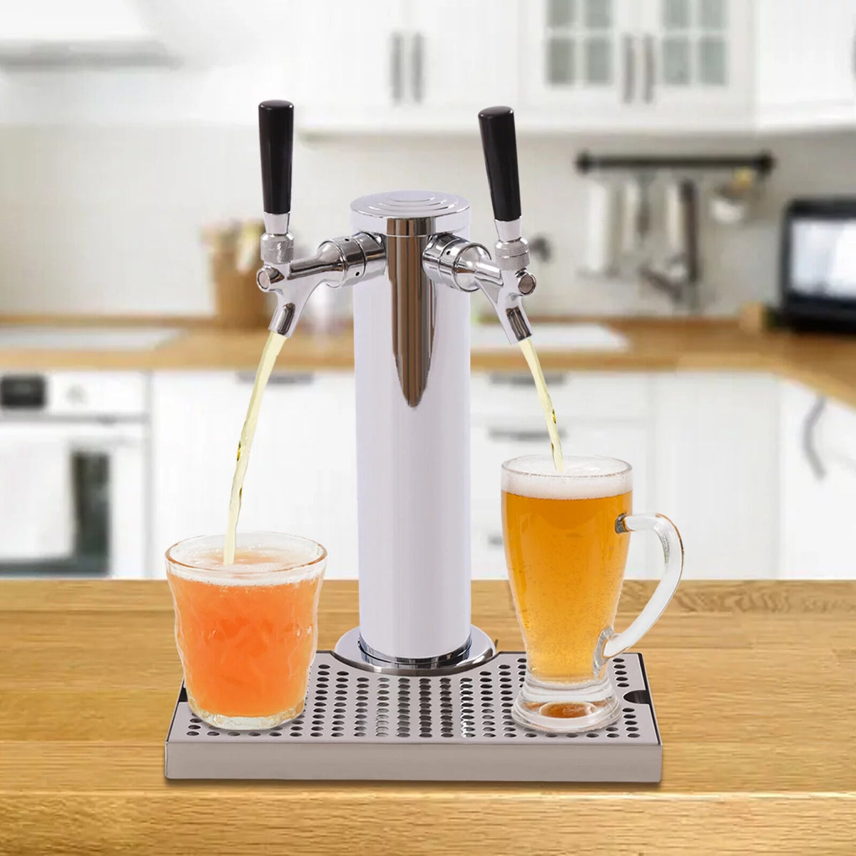 Stainless Steel Beer Tower Kit with Dual Gauge Regulator W55262