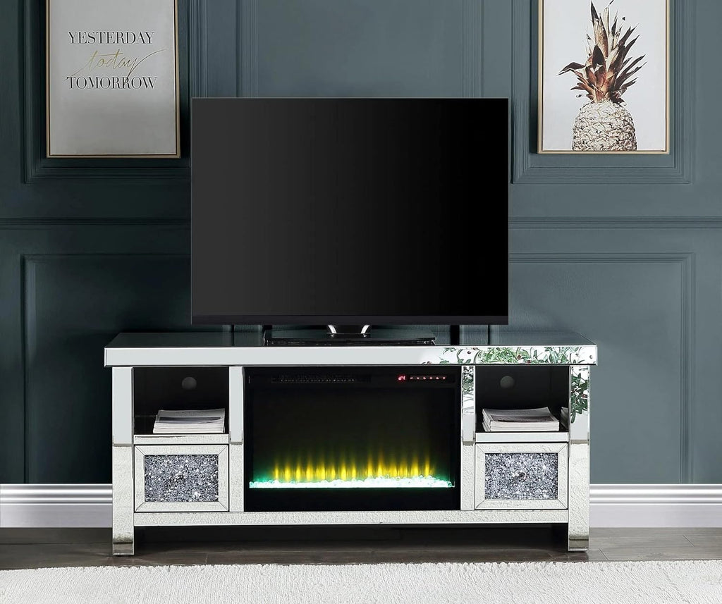 Glass Fireplace TV Stand J535