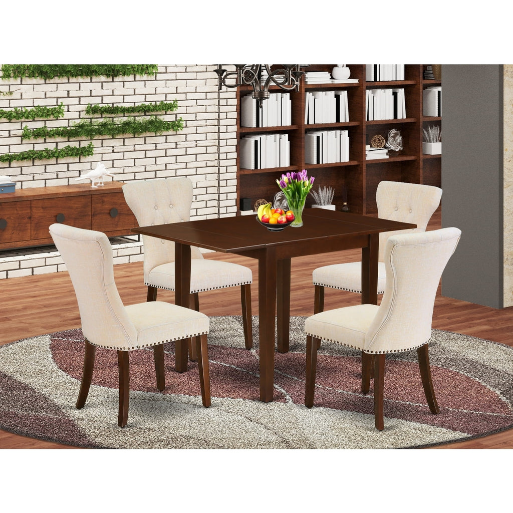 5-Piece Drop Leaf Dining Table Set with 4 Chairs R3100