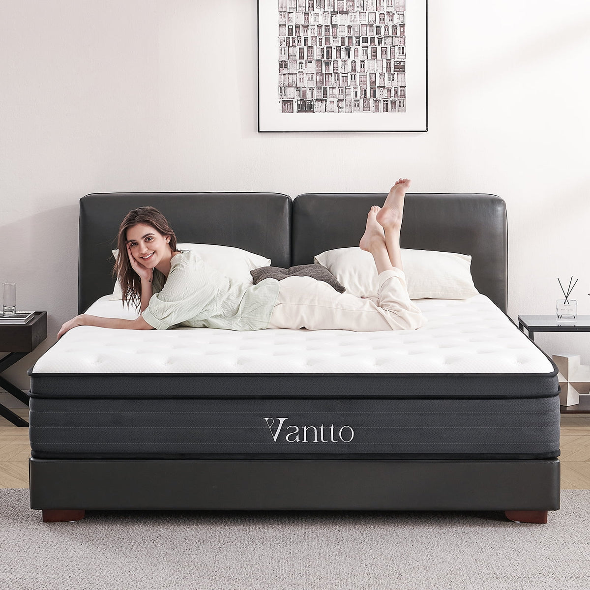 Queen 12 Inch Hybrid Memory Foam Mattress I60764