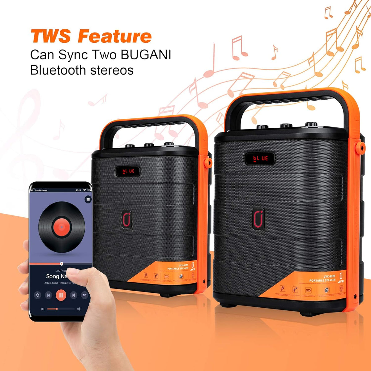Rechargeable Portable Bluetooth Karaoke Machine with Microphone H1342