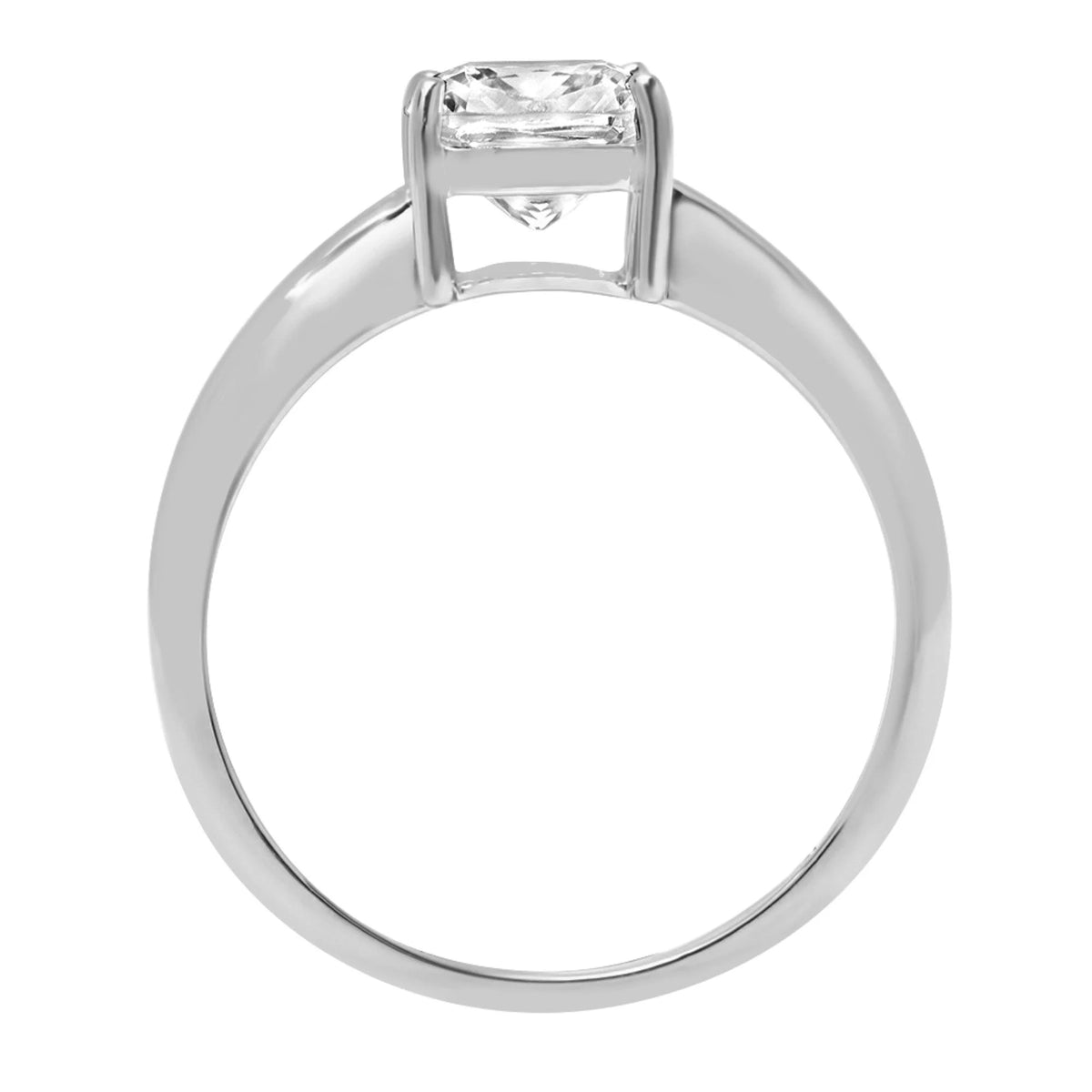 1.0ct cushion cut simulated alexandrite 18k white gold ring size 3.75 P9424