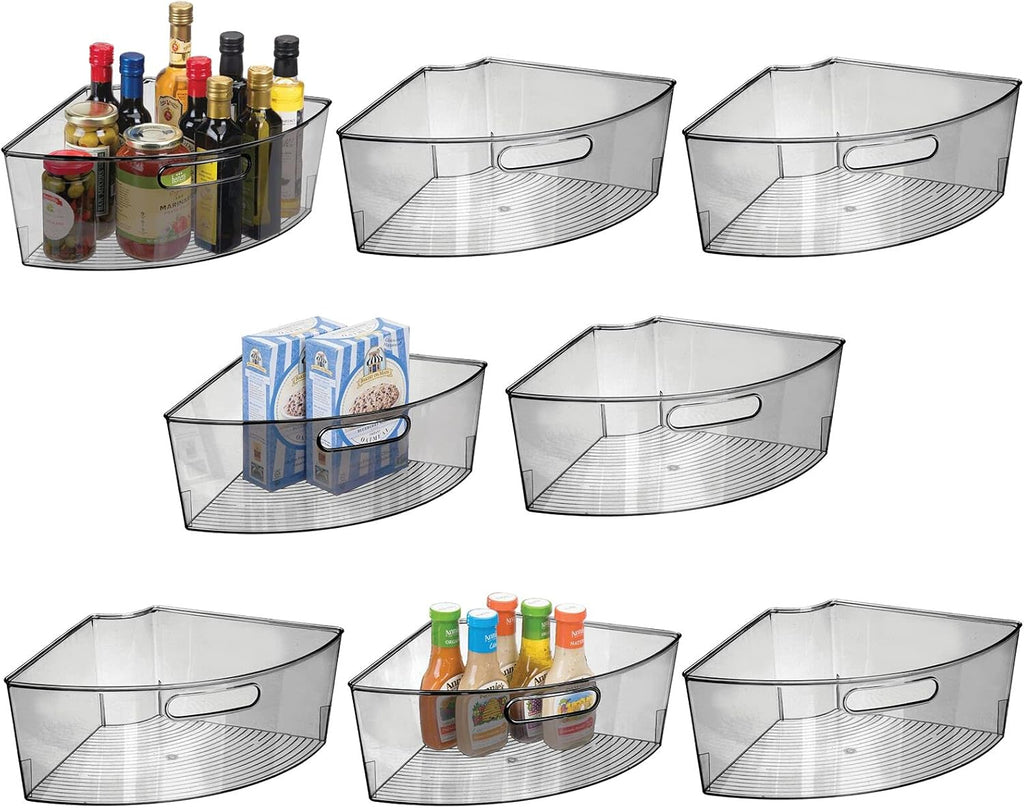 Plastic Lazy Susan Storage Organizer Bins 8 Pack C3269