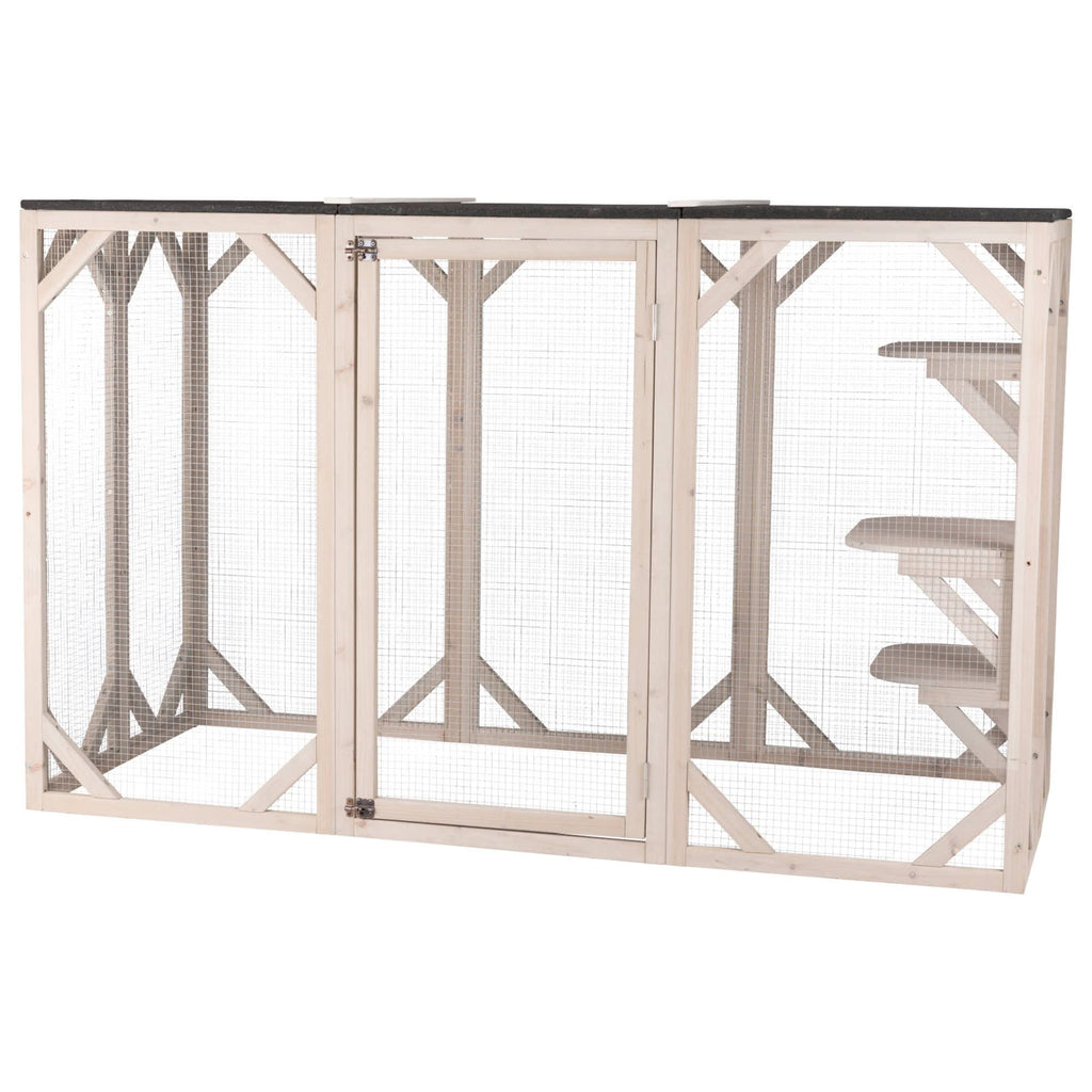 Wooden Cattery Grey Y481
