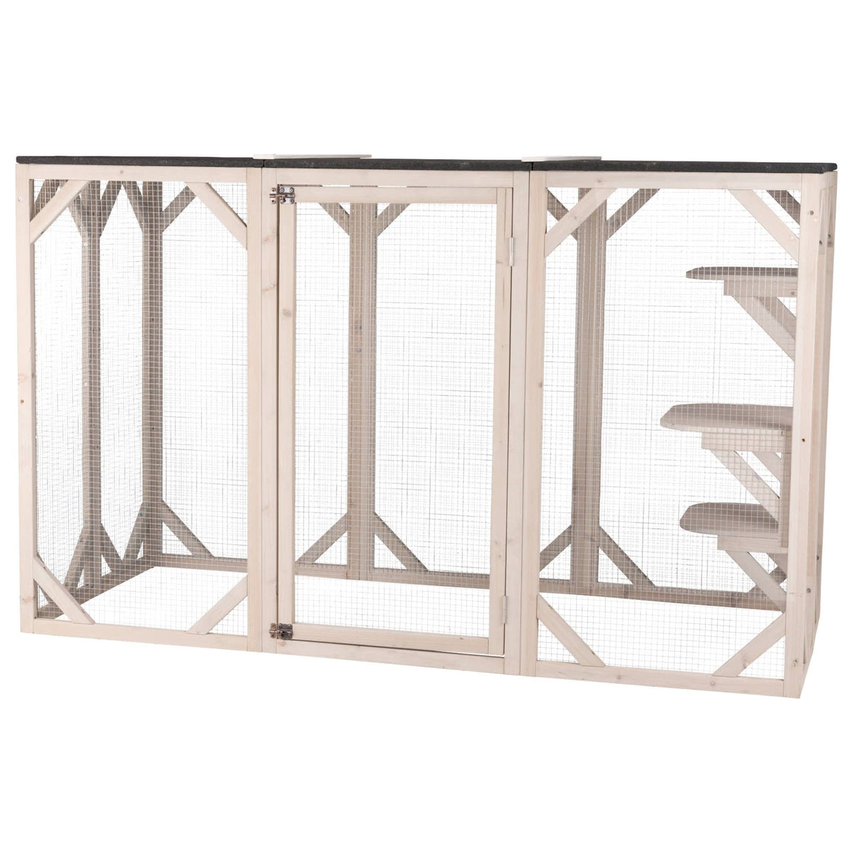Wooden Cattery Grey Y481