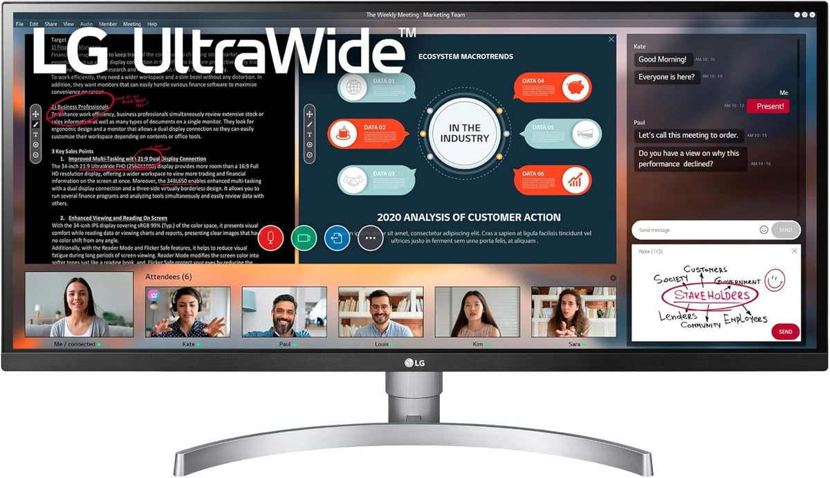 34" UltraWide 21:9 IPS Monitor with HDR10 and FreeSync V7296