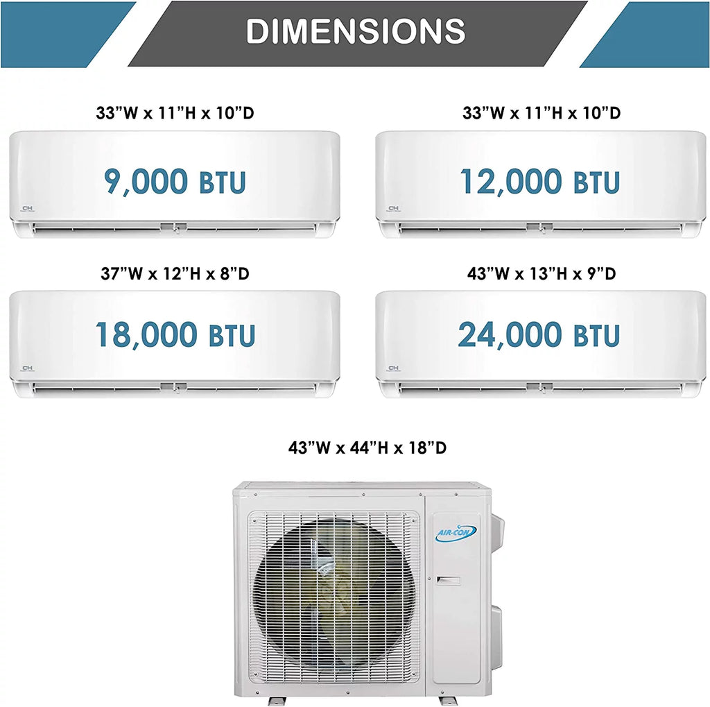 2 Zone Mini Split Ductless Air Conditioner V106