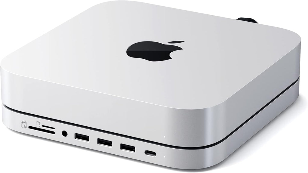 Type-C Stand & Hub with SSD Enclosure, M.2 SATA, USB-C, Micro/SD Card Readers, USB-A & Headphone Jack, Silver U683001