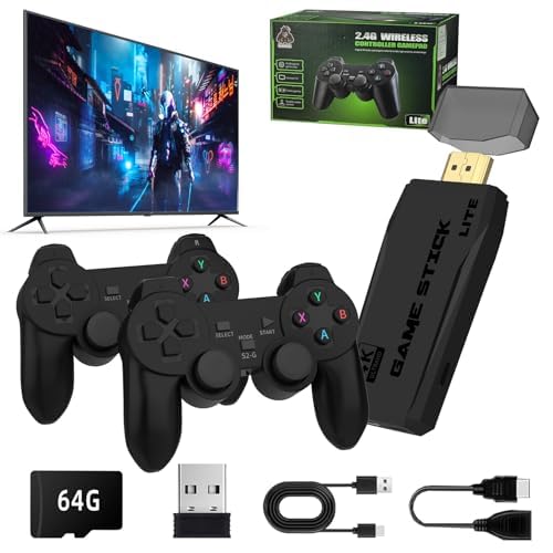 64GB Wireless Retro Game Console with Dual Wireless Controllers G46139