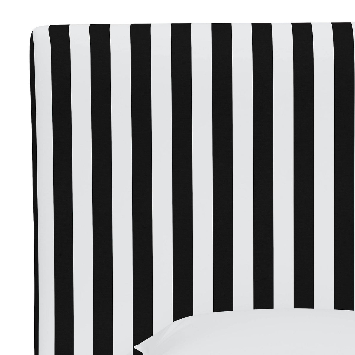 Kids Headboard Canopy Striped Black/White K8717