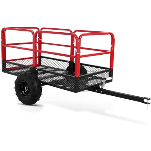 1500 LBS 22 Cubic Feet Heavy Duty Steel Dump Cart with 2 Wheels T567809