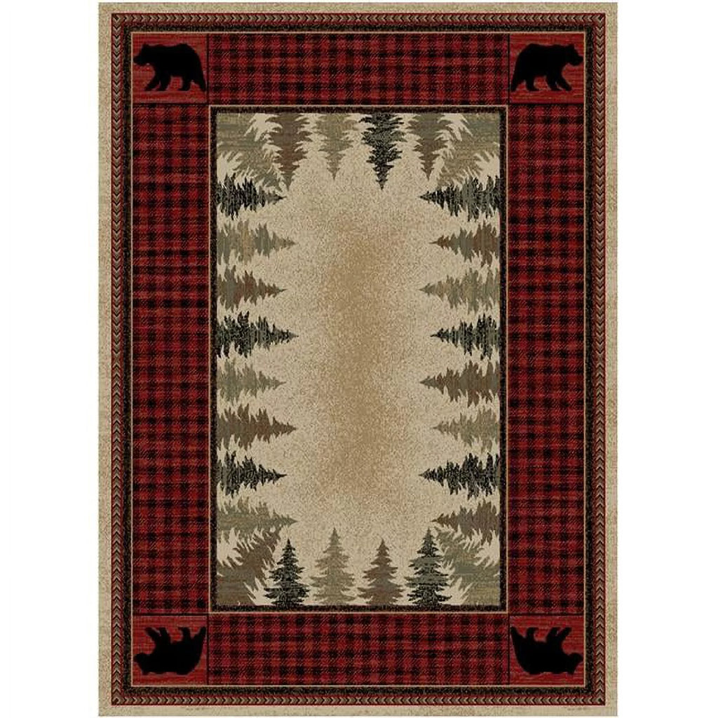 Red Rectangle Area Rug X13994