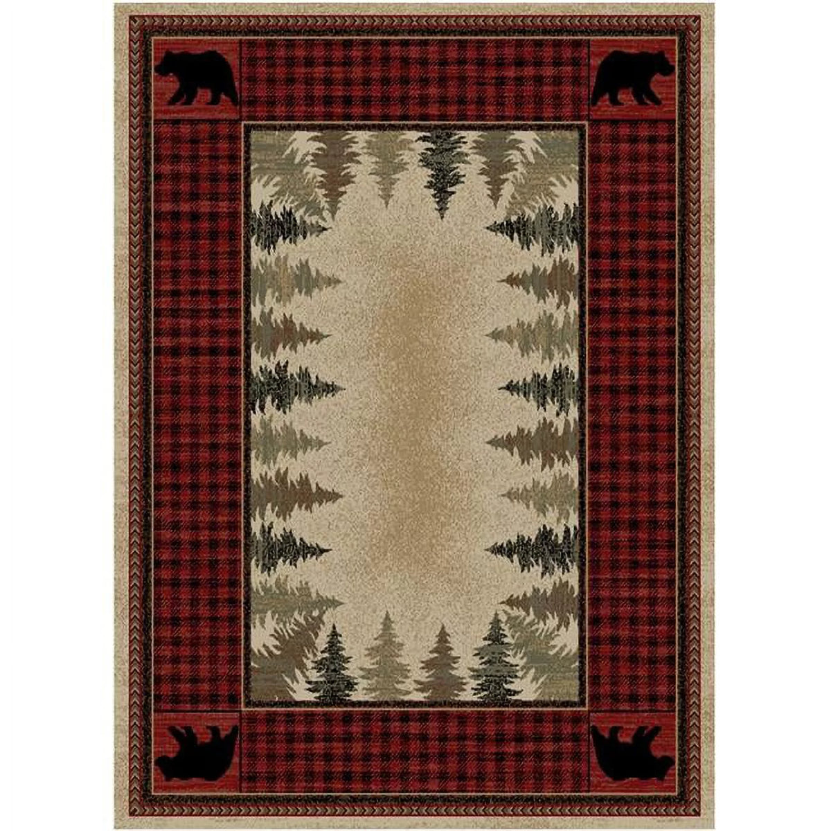 Red Rectangle Area Rug X13994