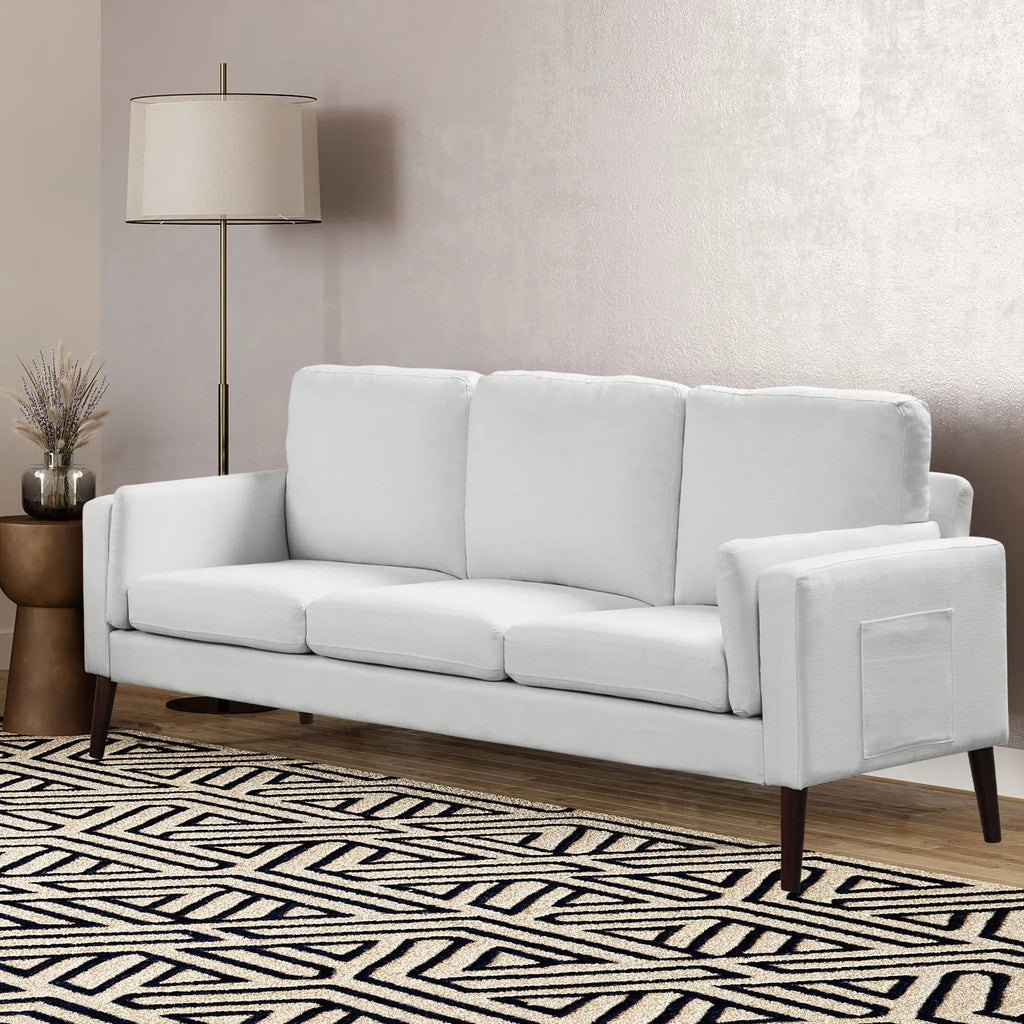 Gray Upholstery Sofa with Side Pocket and USB Power A9527