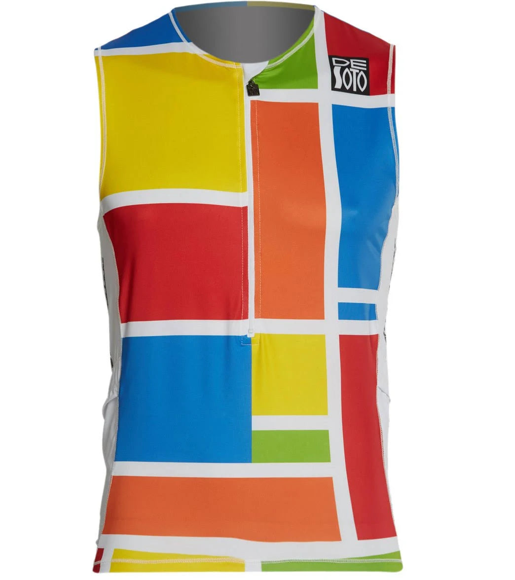South Beach Mondrian Half Zip Tri Top V6140