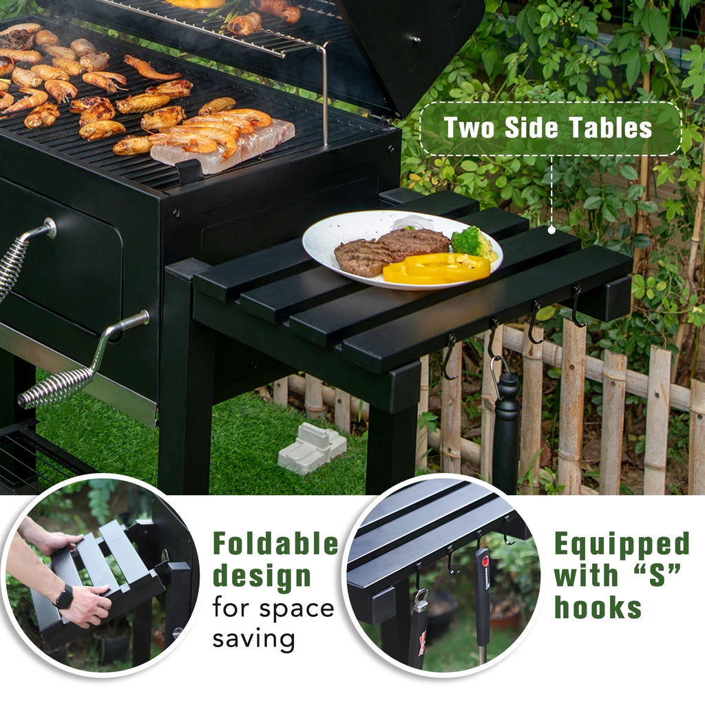 34-inch Portable Charcoal BBQ Grill X7744
