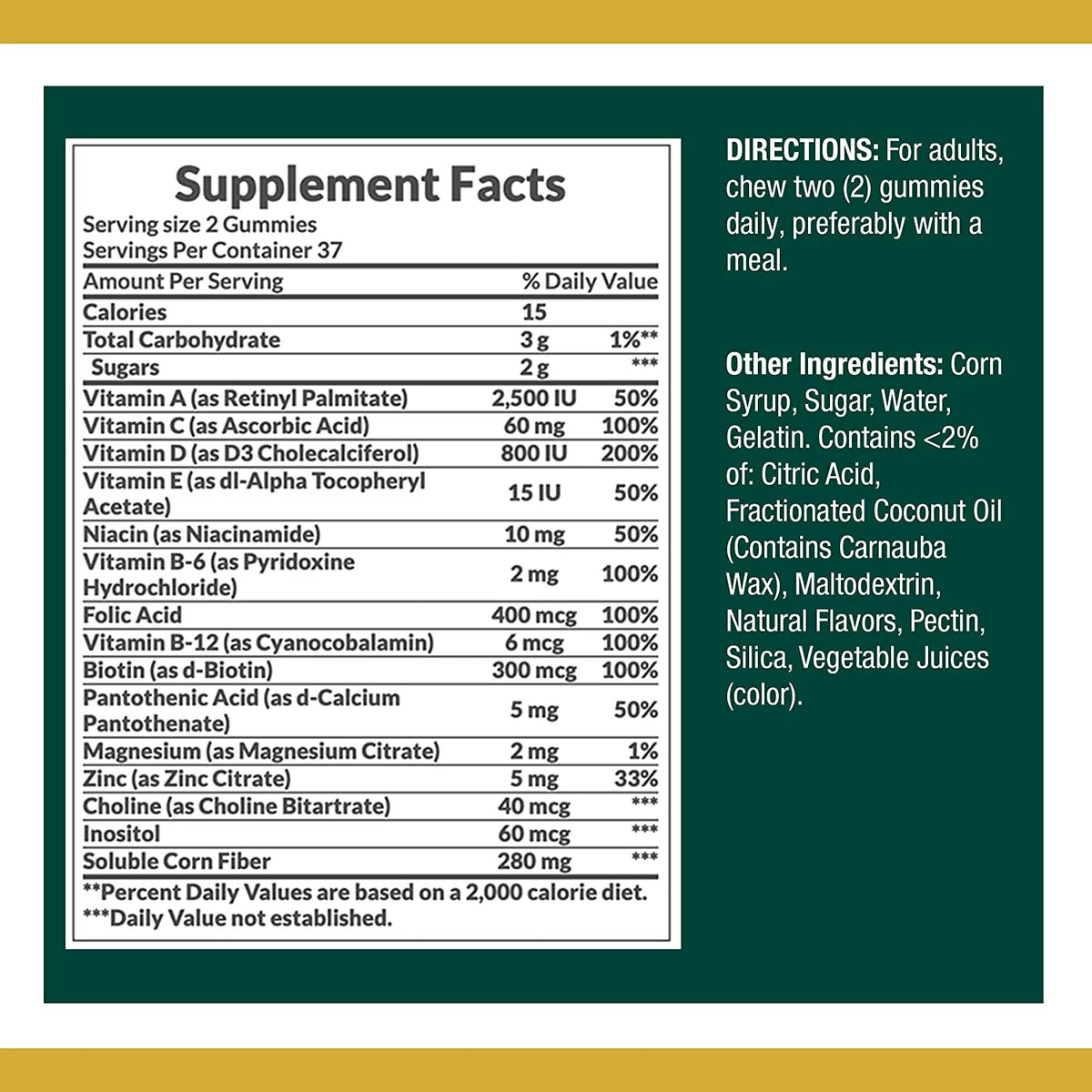 Adult Multivitamin Gummies 75 Each Pack of 2 Q1597