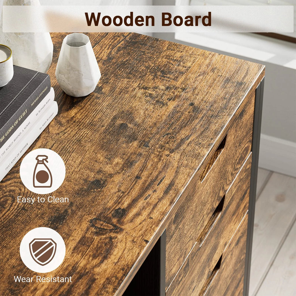 Rolling Wooden File Cabinet with 3 Drawers X945