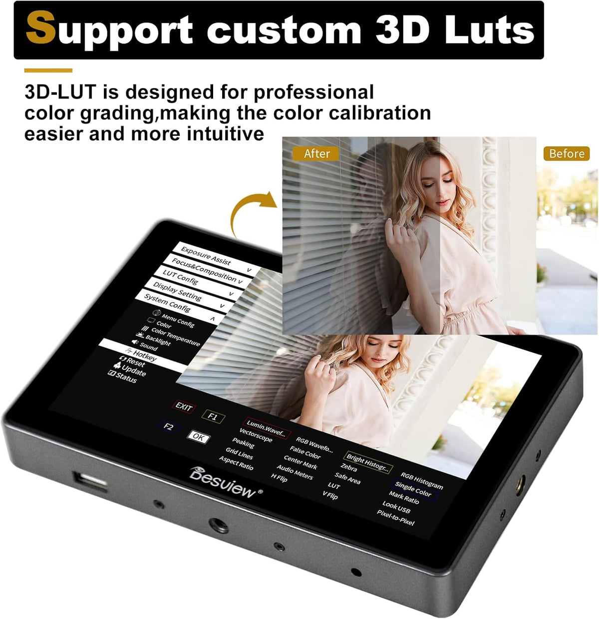 Camera Field Monitor, Touch Screen 1920x1080 IPS 4K Q813974