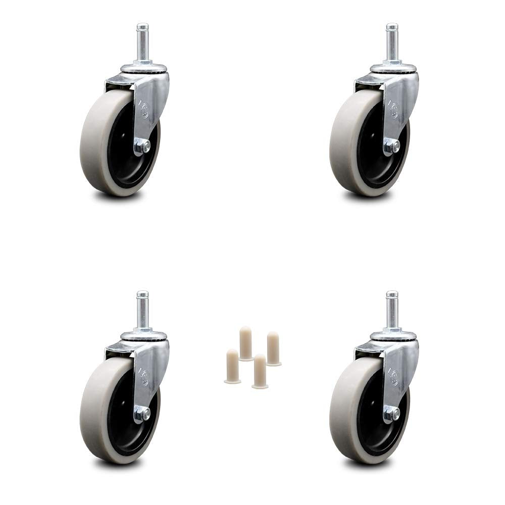 4" Rubbermaid Cart Caster Replacements - Set of 4 S455678