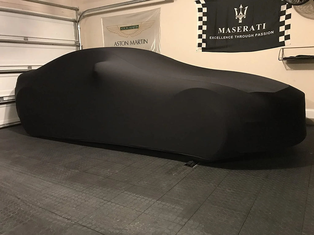 Black Satin Indoor Car Cover with Storage Bag H739