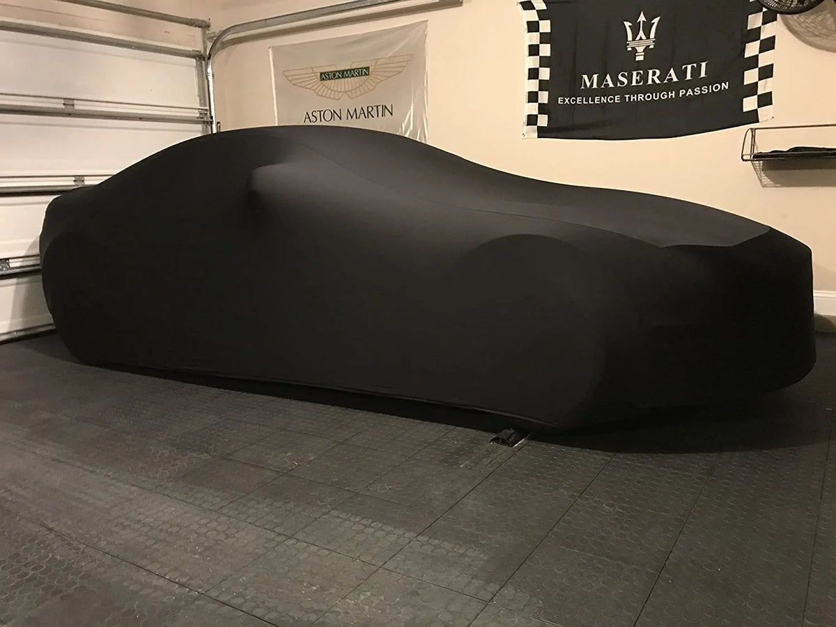 Black Satin Indoor Car Cover with Storage Bag H739