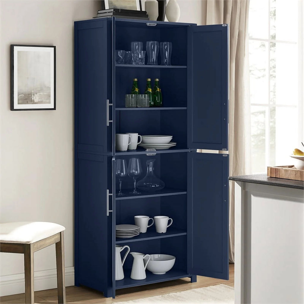 Navy Wood Kitchen Storage Pantry E792079