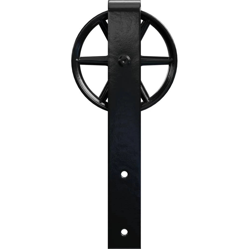 Black Wagon Wheel Roller Hanger for Barn Door S7223