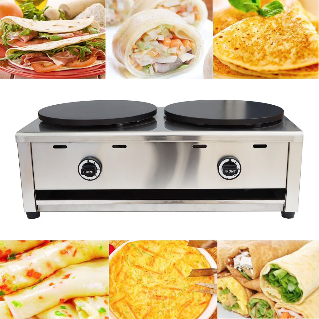 Double Heads Commercial Pancake Crepes Maker P7830