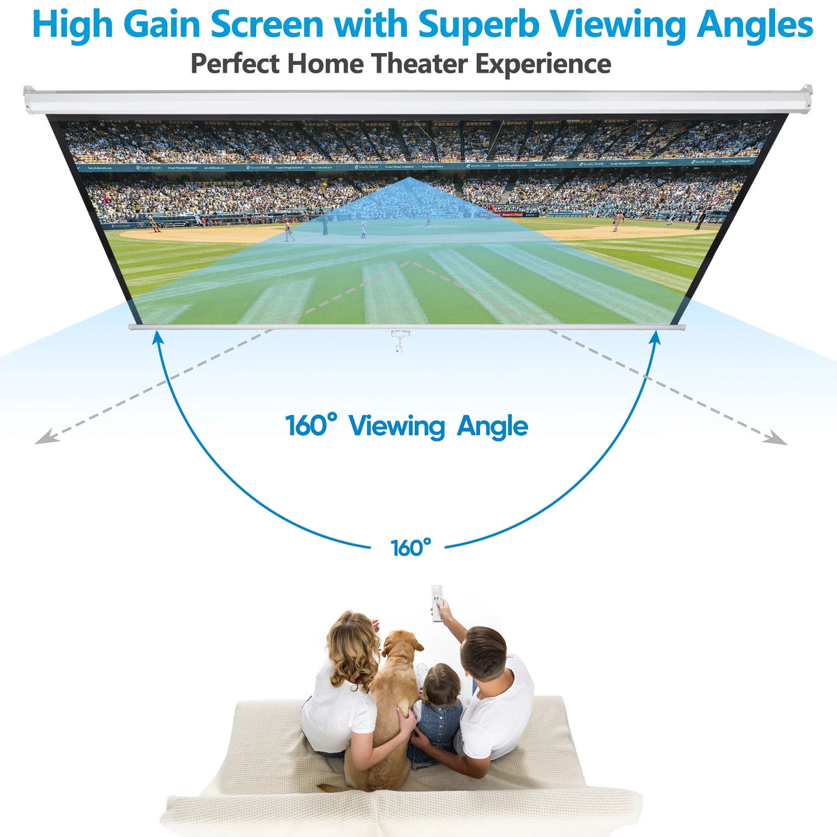 80" Diagonal 16:9 Projector Screen I954