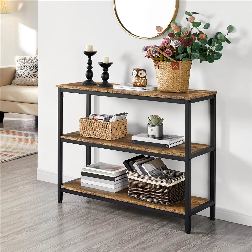 Industrial Console Table Rustic Brown Z1743
