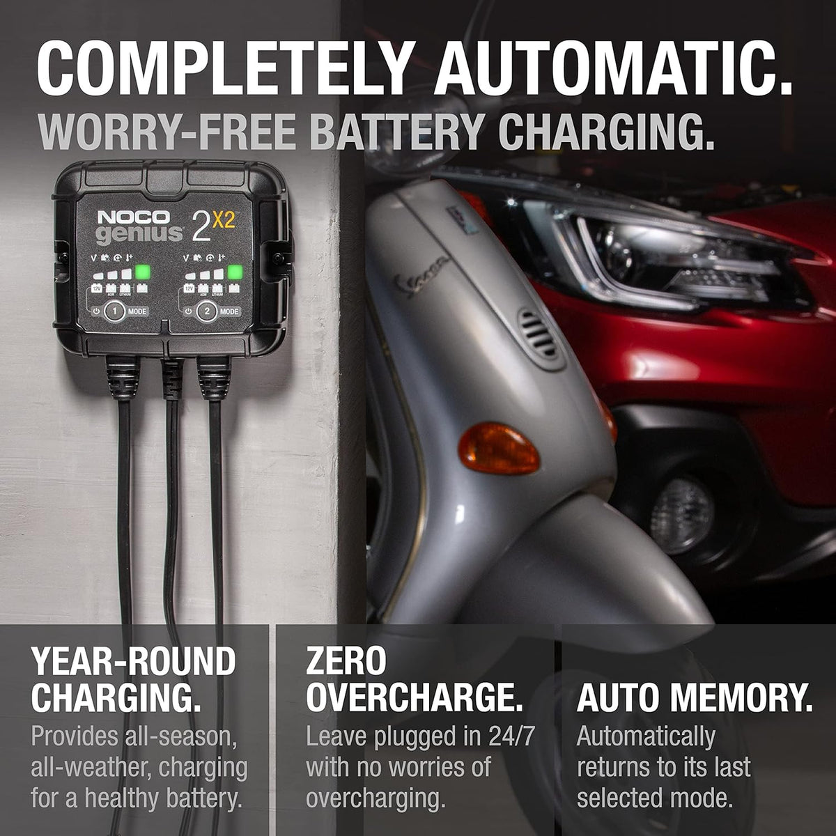 2-Bank 4-Amp Fully-Automatic Smart Battery Charger M431985