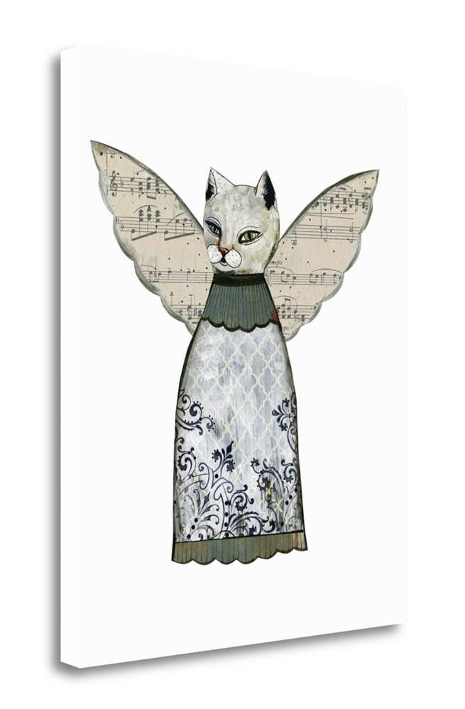 Cat Angel with Music Wings Giclee Print on Gallery Wrap Canvas U80655