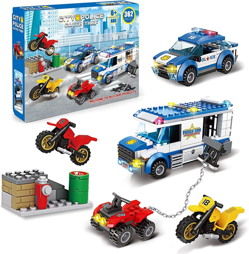 362 Pieces Police Car Building Block Set Pack of 2 M490464
