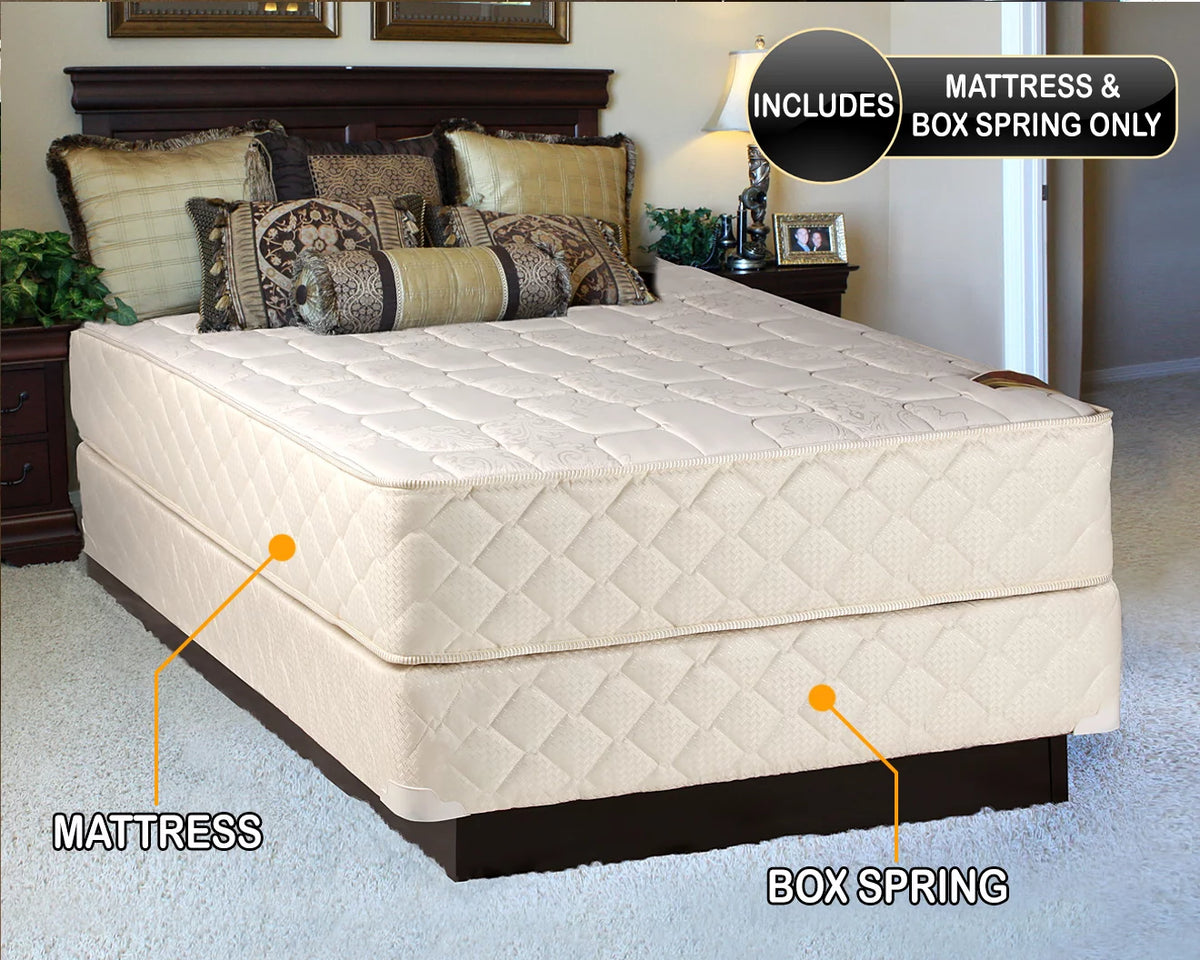 Twin Extra Long Mattress and Low Box Spring Set V9794