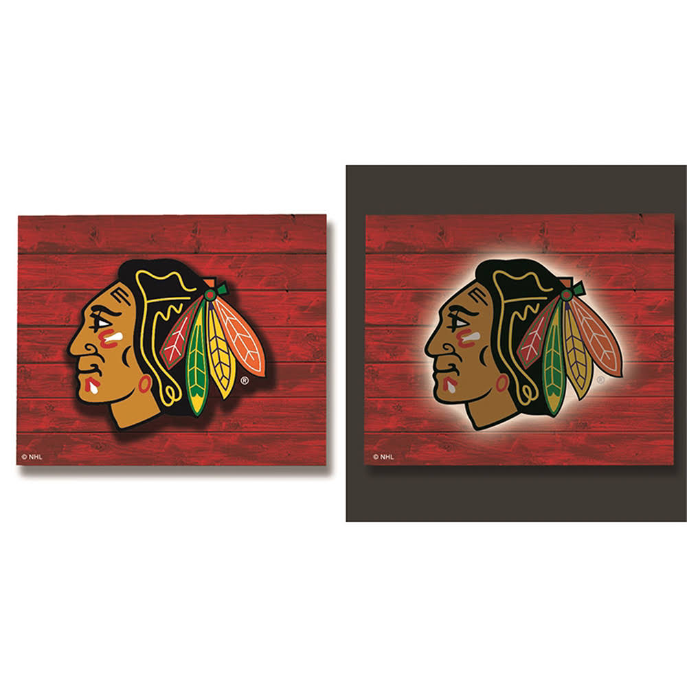 NHL Lit Wall Decor Chicago Blackhawks D901