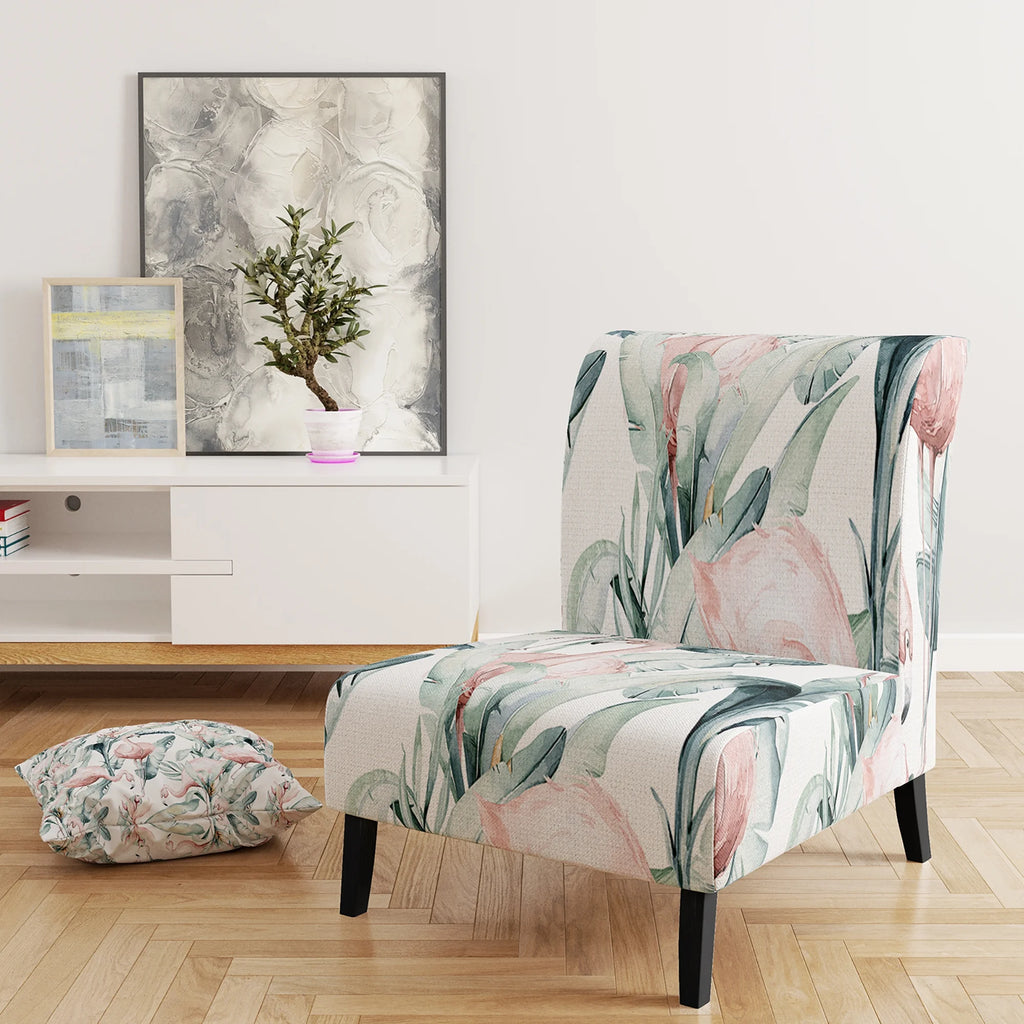 Upholstered Patterned Accent Chair and Arm Chair V13011
