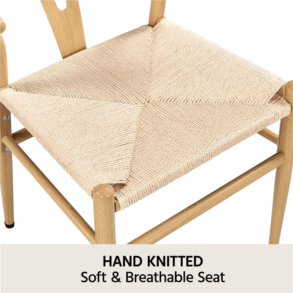 4pcs Weave Dining Chair with Metal Frame M715