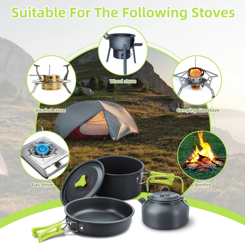 16pcs Camping Cookware Set L3773
