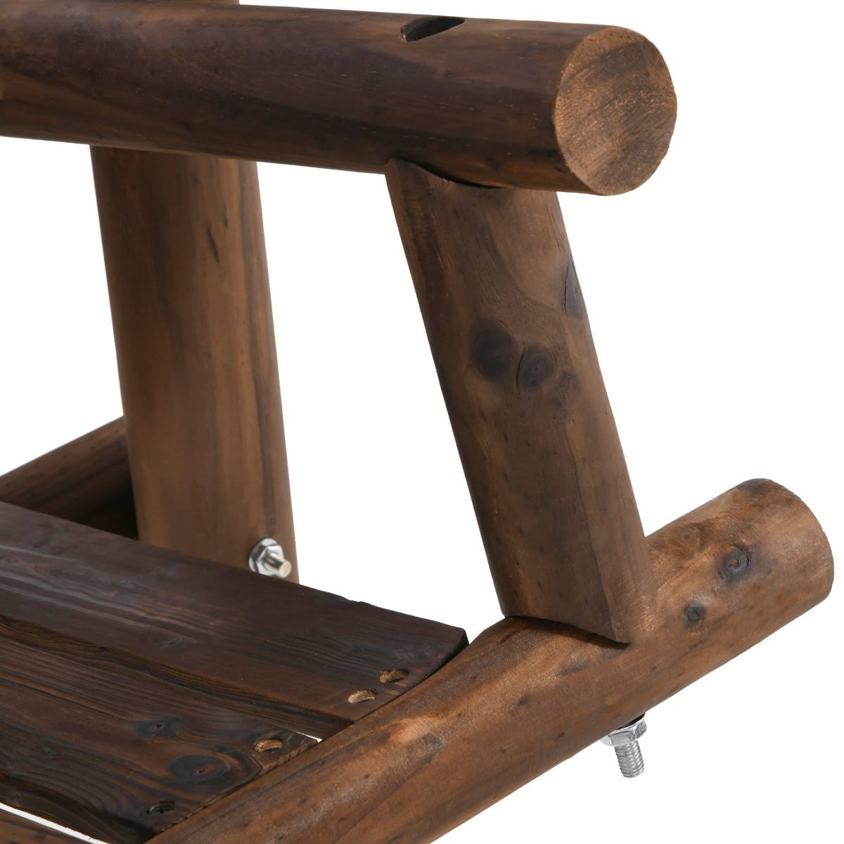 6.5 ft Outdoor Solid Wood Garden Swing P70500