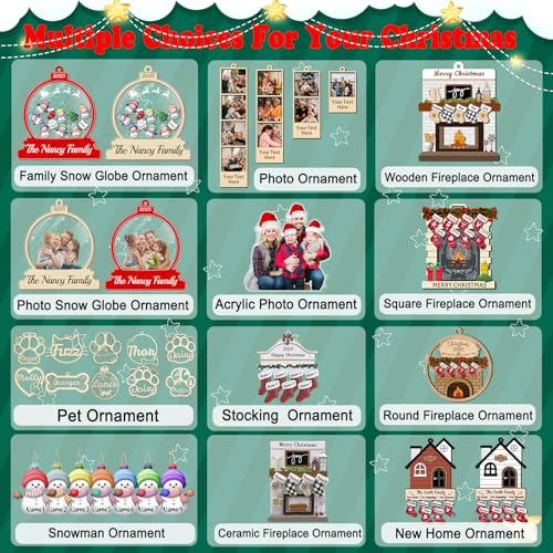 Wooden Christmas Ornament with Name Picture G8681