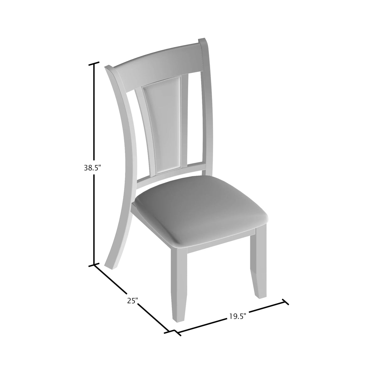 Slatted Dark Cherry Padded Dining Chairs Set of 2 F71833